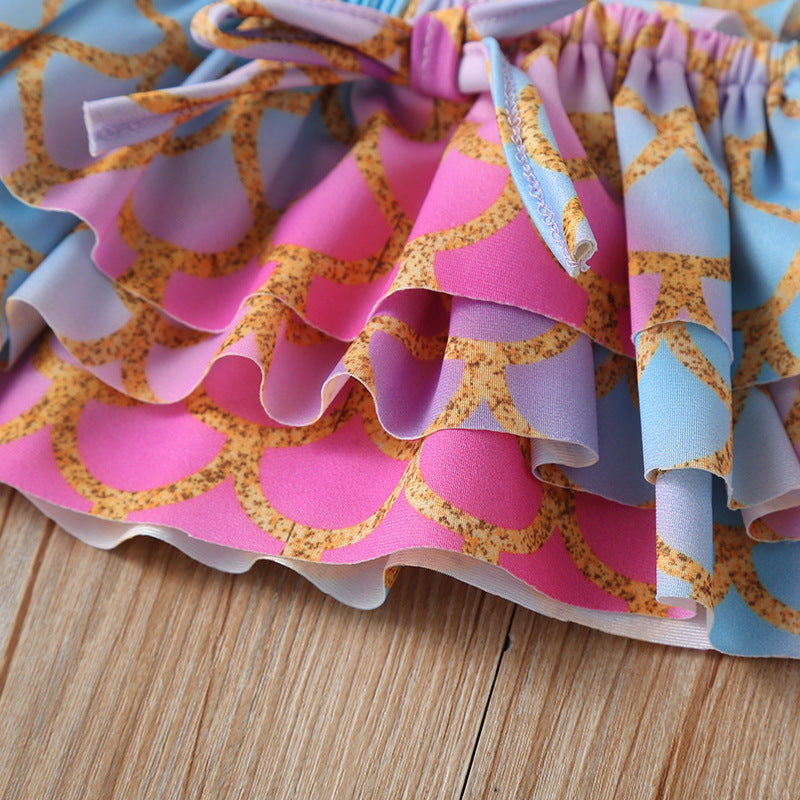 Wholesale Girls Swimsuit Set Polyester Baby Clothes